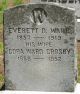 Gravestone of Everett Ward and Cora Crosby