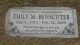 Gravestone of Emily (Glen) Benscoter
