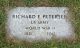 Grave Marker of Richard E. Petersen