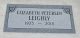 Grave Marker of Elizabeth Petersen Leighly