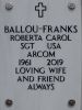 Grave Marker of Roberta Carol Ballou-Franks